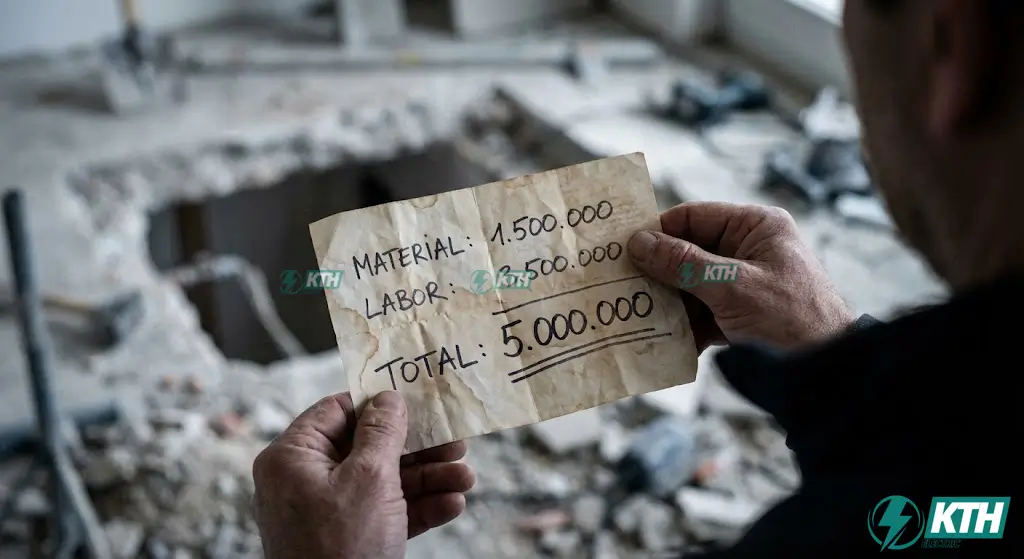 Hóa đơn sửa chữa nước bị đội giá cao gấp 10 lần do thợ vẽ bệnh và tính thêm các loại phụ phí không rõ ràng