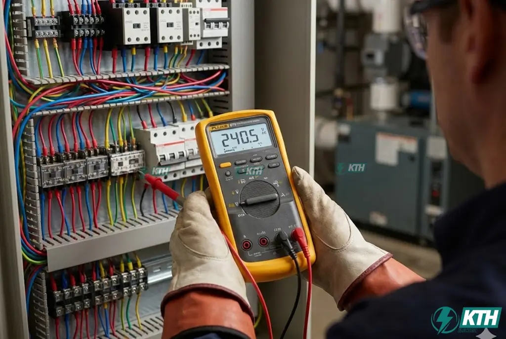 Nhà Thầu HVAC: Tổng Hợp Kiến Thức & Tiêu Chí Lựa Chọn 2026 4 Kiểm tra định kỳ các thông số điện áp và dòng điện giúp phát hiện sớm rủi ro và kéo dài tuổi thọ hệ thống.