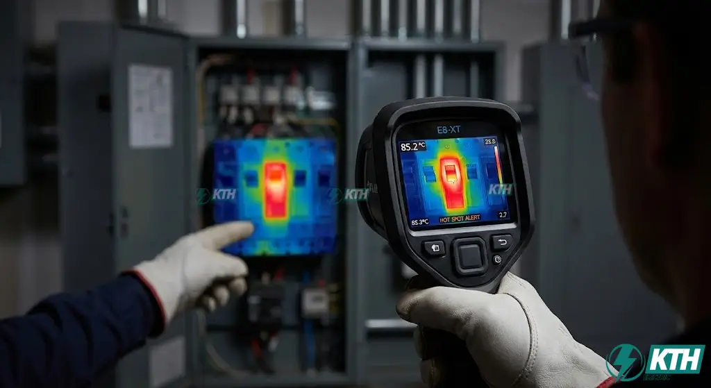 Sử dụng camera nhiệt hồng ngoại để phát hiện điểm nóng và sự cố rò rỉ điện trong quá trình giám sát thi công.