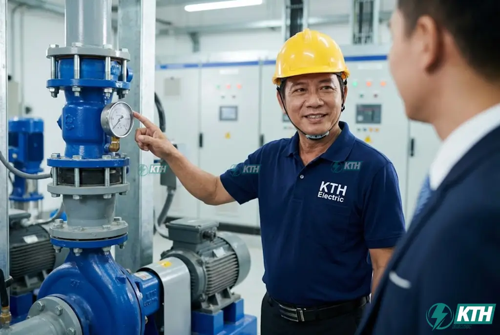 Kỹ sư KTH Electric tư vấn lắp đặt hệ thống bơm công nghiệp và thủ tục xin giấy phép tài nguyên nước.