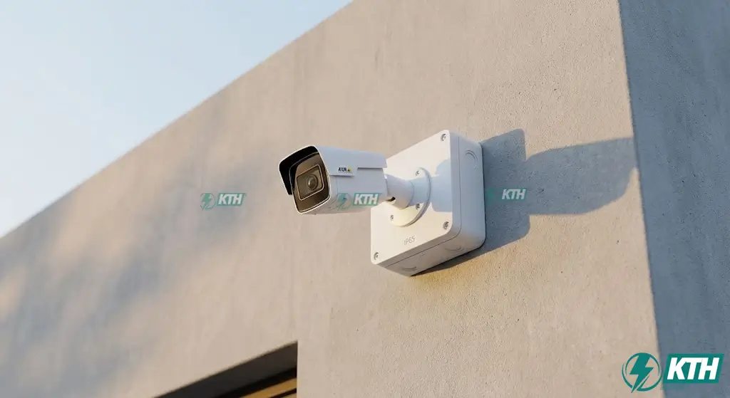 Hướng dẫn lắp đặt camera giám sát sử dụng hộp kỹ thuật liền nguồn IP65 chống nước bảo vệ jack kết nối.