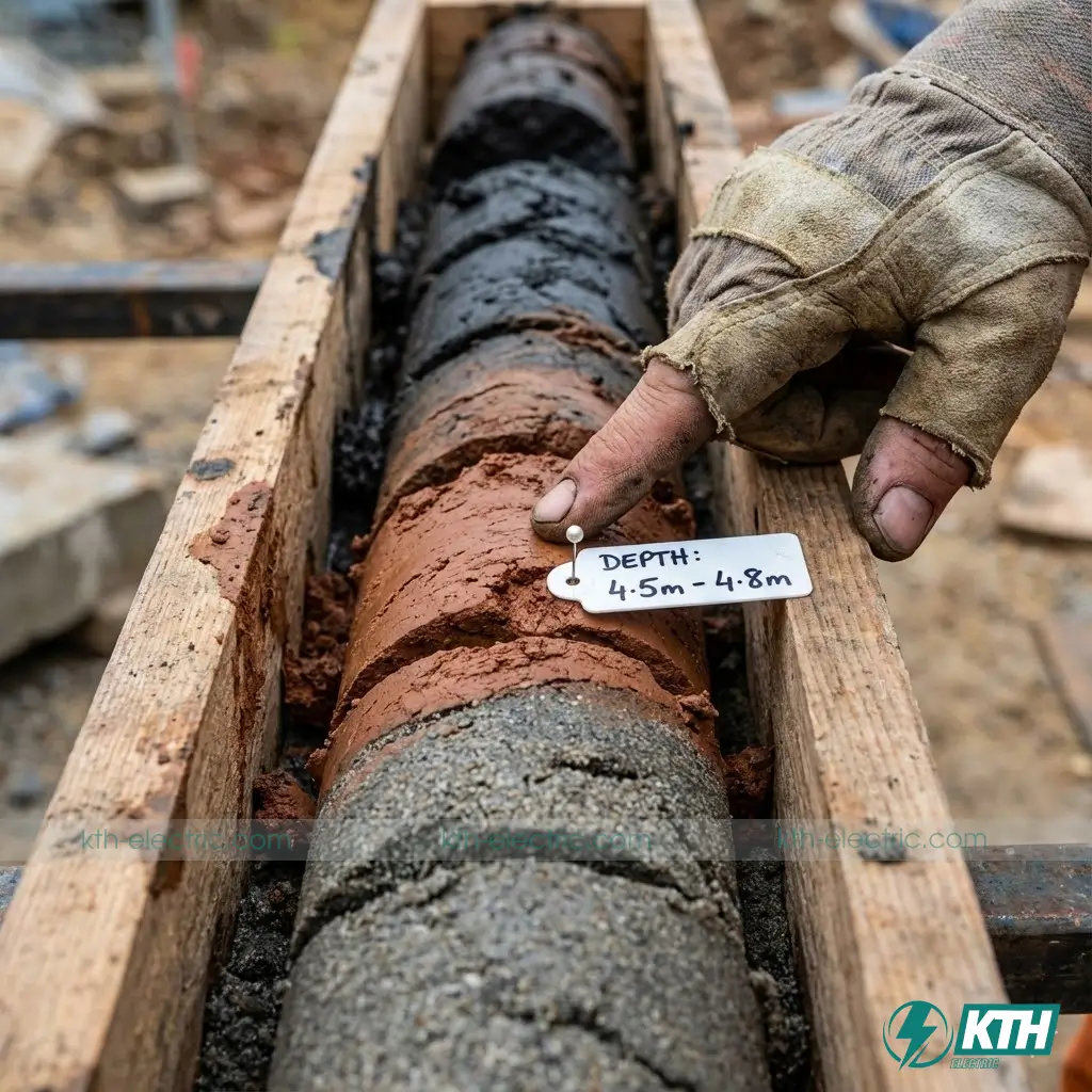 Hộp mẫu đất địa chất phân tầng rõ rệt dùng để thí nghiệm chỉ số SPT.