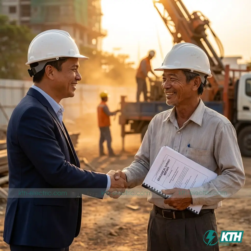TCVN 9437:2012 - Tiêu Chuẩn Khoan Thăm Dò Địa Chất & Link Tải 5 Kỹ sư KTH Electric bàn giao hồ sơ báo cáo khảo sát địa chất chất lượng cho chủ đầu tư.