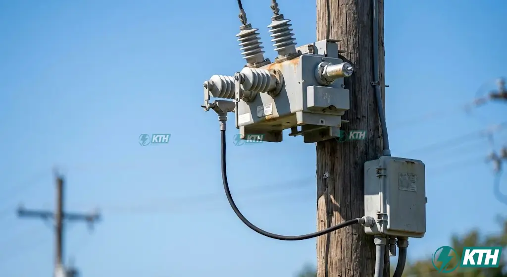 Máy cắt tự đóng lại Recloser tích hợp tủ điều khiển FRTU thông minh trên lưới điện