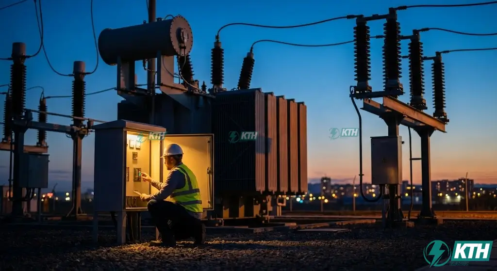 Tổng quan trạm điện (trạm biến áp) trung thế được vận hành bởi kỹ sư KTH Electric đảm bảo an toàn lưới điện.